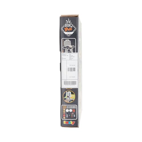 Smoby Barbecue Grill - 18 Accessoires - Flammes Magiques Rétractables - Jouet d'Imitation pour Enfant