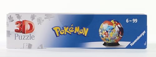 Ravensburger - Puzzle 3D Ball - Pokémon - A partir de 6 ans - 72 pièces numérotées à assembler sans colle - Support inclus - Diamètre : 13 cm - 11785