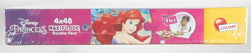 Liscianigiochi Maxifloor 4x48 Princess, 91744, DISNEY Disney Puzzle Double face 4 x 48 Pièces Princesses