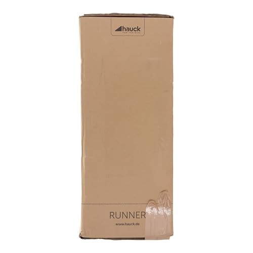 hauck Poussette 3 Roues Runner, Grandes Roues Pneumatiques, Jusqu'à 22 kg, Pliable, Position Allongée, Guidon Réglable, Panier XL Jusqu'à 3 kg, Noir Néon Jaune