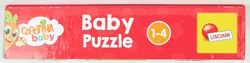 Liscianigiochi - Puzzle Bébé - La Forêt - Jeu de Réflexion - Jeu Educatif - 6 Puzzles de 4 Pièces - Les Animaux - 14 x 14 Cm - Pour Enfants de 1 à 4 ans - Carotina Baby