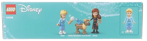 Lego Disney Princess Le Château de Glace d’Elsa - Jouet de Princesse La Reine des Neiges - 2 Figurines Animales et Mini-Poupées Elsa et Anna - Idée Cadeau pour Filles et Garçons Dès 4 Ans 43238