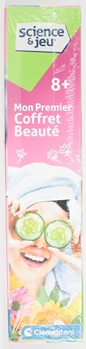 Clementoni - Science & Jeu - Mon Premier Coffret Beauté - Laboratoire - Jeu Créatif - Crée ton Parfum, ta Crème, ton Baume à Lèvres - Pour Enfants à Partir de 8 Ans, 41.8 x 6 x 27.8 cm