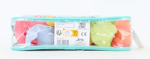 LUDI - 12 Animaux Marins en Plastique pour Jouer dans Le Bain. Dès 6 Mois. Animaux arroseurs rigolos. Sac de Rangement Inclus. Jouet à emmener à la Plage - Aspergeurs 12 Mers - réf. 2174