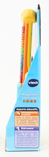VTech - Ma Guitare Électrique Jungle Rock, Instrument de Musique Enfant, Guitare Interactive Tigre, Jeu d'Éveil Musical, Jouet Lumineux, Cadeau Enfant 2 Ans - Contenu en Français