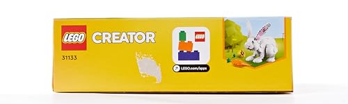 LEGO Creator 3-en-1 31133 Le Lapin Blanc, Jouet avec Animaux, Dont Figurines de Poisson, Phoque et Perroquet, Construction pour Enfants Dès 8 Ans
