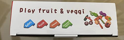 CARLORBO Jouet en Bois Montessori Cuisine en Bois Nourriture pour Enfants - Aliments Bois Fruit et Légumes Jouets, Jouets Enfants Cadeau