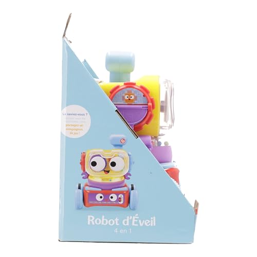 Fisher-Price - Robot d'éveil 4-en-1 - Bébé et Enfant - Lumière, Musique, Contenu Éducatif - Interactif, Transformable, Évolutif - Cadeau dès 6 Mois, version française, HCK38