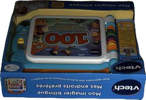 VTech - Mon Imagier Bilingue, Imagier Parlant Mes 100 Endroits Préférés, Livre Sonore, 12 Pages Illustrées et Interactives, Jouet Éducatif, Cadeau Enfant Dès 18 Mois - Contenu en Français et Anglais