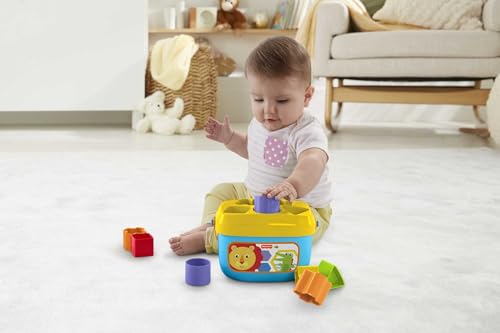 Fisher-Price Mon Trieur de Formes Jouet bébé, Boite avec 10 Blocs, pour Apprendre à Trier et à empiler, Couleurs Vives, 6 Mois et Plus, FFC84