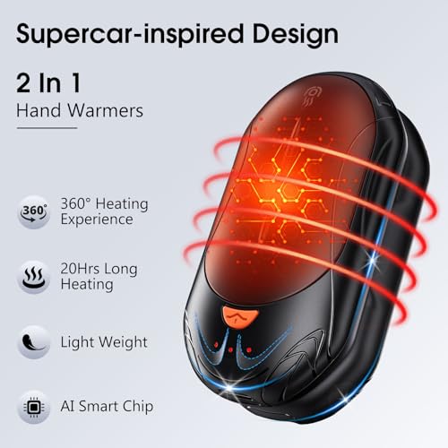 2 Packs Chauffe Main Réutilisable, Rechargeable (USB)