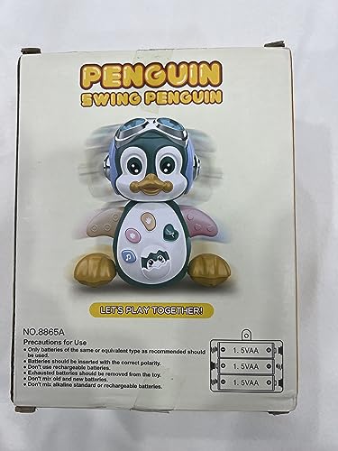 MOONTOY Jouet Musical Enfant 1 an, Rampants avec Musique et lumières,Jouet pour Bébé Pingouin 6-12 Mois, Jouet éducatif d’éveil pour Garçon Fille,Cadeaux Jouet Précoces 6 9 12 24 Mois