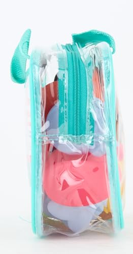 LUDI - 12 Animaux Marins en Plastique pour Jouer dans Le Bain. Dès 6 Mois. Animaux arroseurs rigolos. Sac de Rangement Inclus. Jouet à emmener à la Plage - Aspergeurs 12 Mers - réf. 2174