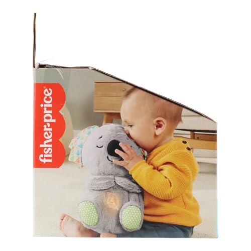 Fisher-Price Mon Koala Câlins Bonne Nuit | Jouet Peluche Koala pour Bébé dès la Naissance | Veilleuse Peluche Douce et Apaisante Qui Respire et s'allume | Cadeau Naissance Bébé Fille ou Garçon, HBP87