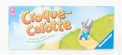 Ravensburger - Croque Carotte - Jeu de société - Enfants et Parents - Jeu de parcours rigolo - De 2 à 4 Joueurs à partir de 4 ans - Mixte - 22223 - Version française, Noir