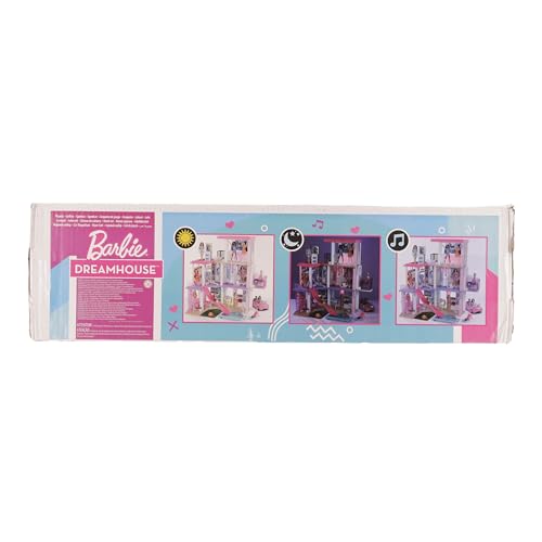 Barbie Maison de Rêve pour Poupées avec 3 Niveaux, avec Lumières Et Sons, Plus De 75 Accessoires Inclus, 109 cm De Haut, Jouet pour Enfant de 3 Ans et Plus, GRG93