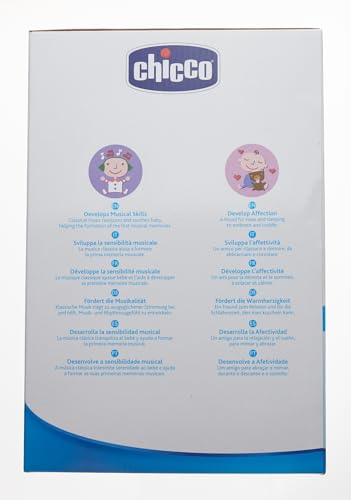 Chicco First Dreams Baby Bear Ours en Peluche Musical, Veilleuse Lumineuse pour Bébés avec Effets Lumineux et Mélodies Relaxantes - Jouets Bébé 0+ Mois - Bleu