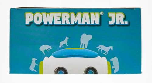 Lexibook ROB20FR Junior Robot intelligent qui lit les pensées, jouet pour enfants, danse, joue de la musique, quiz, animaux, karaoké programmable, STEM, bleu/vert, (version française)