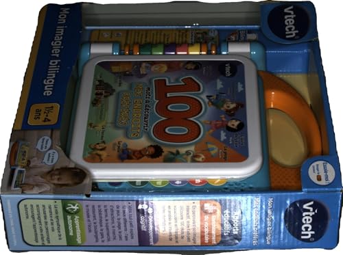 VTech - Mon Imagier Bilingue, Imagier Parlant Mes 100 Endroits Préférés, Livre Sonore, 12 Pages Illustrées et Interactives, Jouet Éducatif, Cadeau Enfant Dès 18 Mois - Contenu en Français et Anglais