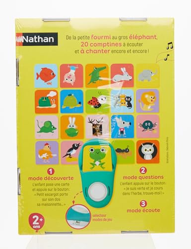 Nathan - Coucou les Animaux - jeu d'éveil sonore et musical - jeu éducatif electronique - Découvre les animaux en chanson à travers 20 comptines - pour Enfants à partir de 2 ans