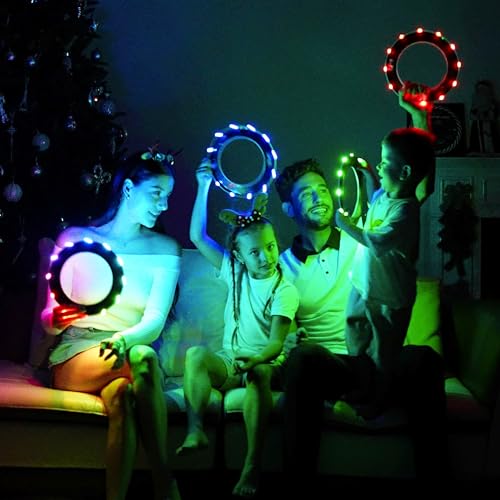 TOSY Anneau Volant 16 Millions de Couleurs RVB ou 12 LED, Lumineux, Mode Perdu, allumage Automatique, sûr et Doux, étanche, Frisbee léger, Cadeau d'anniversaire, de Camping pour garçon/Fille/Enfant