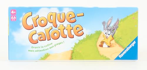 Ravensburger - Croque Carotte - Jeu de société - Enfants et Parents - Jeu de parcours rigolo - De 2 à 4 Joueurs à partir de 4 ans - Mixte - 22223 - Version française, Noir
