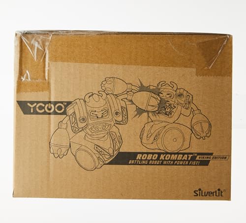 Silverlit - YCOO - Pack 2 Robots Kombat Viking Télécommandé - Jouet pour Enfant dès 5 Ans - Facile à déballer-14cm- Avance Et Frappe Ton Adversaire pour Le Mettre au Sol -Emballage Ecologique