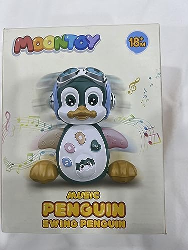 MOONTOY Jouet Musical Enfant 1 an, Rampants avec Musique et lumières,Jouet pour Bébé Pingouin 6-12 Mois, Jouet éducatif d’éveil pour Garçon Fille,Cadeaux Jouet Précoces 6 9 12 24 Mois