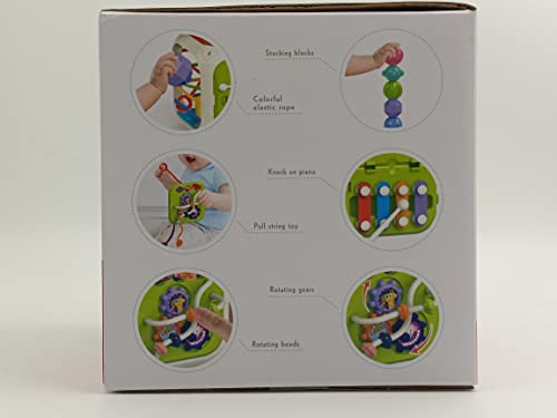 Jouet Bebe 1 2 An, 7 in 1 Montessori Sensoriel Jouets pour Bebe 6 9 12 18 Mois Naissance Fille Garcon, Cadeau Educatif Motricité Cube d'activité Jeux pour Enfants 1 2 Ans Anniversaire Noël Cadeau