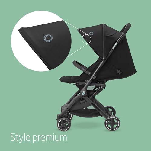 Maxi-Cosi Lara², Poussette Canne, 0-4 ans, 0-22 kg, Poussette Bebe Légère et Compacte, 3 Positions d'Inclinaison, Position Allongée, Pliage Automatique, Bandoulière, Essential Black