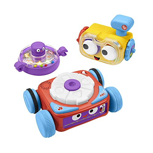 Fisher-Price - Robot d'éveil 4-en-1 - Bébé et Enfant - Lumière, Musique, Contenu Éducatif - Interactif, Transformable, Évolutif - Cadeau dès 6 Mois, version française, HCK38