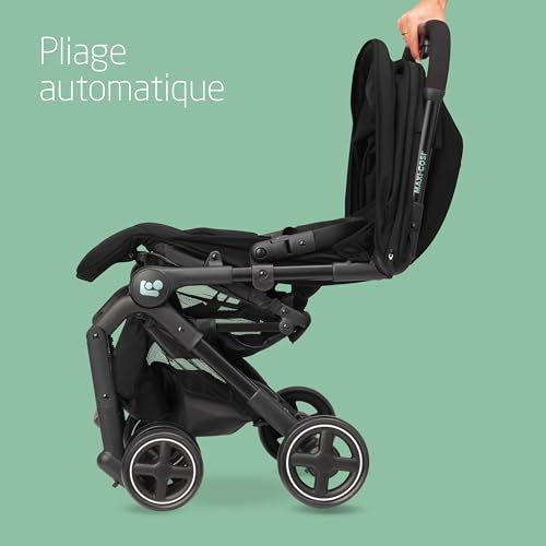 Maxi-Cosi Lara², Poussette Canne, 0-4 ans, 0-22 kg, Poussette Bebe Légère et Compacte, 3 Positions d'Inclinaison, Position Allongée, Pliage Automatique, Bandoulière, Essential Black