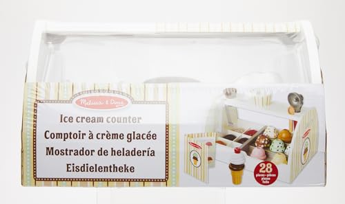 Melissa & Doug Glacier En Bois, Jouet en bois avec un comptoir et 28 pièces, Aliments en bois, Jeu d'imitación, Jouet créatif, Montessori,Cadeau pour garçons et filles de 3 4 5 6 7 ans