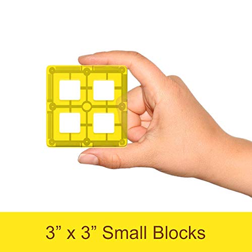 Desire Deluxe Ensemble de Blocs et Briques Magnétiques de Construction - Jouet éducatif pour Enfants, Filles et garçons 3, 4, 5, 6, 7 Ans - Jeux d'apprentissage de Construction 57 pièces