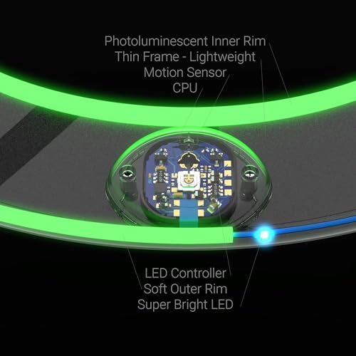 TOSY Anneau Volant 16 Millions de Couleurs RVB ou 12 LED, Lumineux, Mode Perdu, allumage Automatique, sûr et Doux, étanche, Frisbee léger, Cadeau d'anniversaire, de Camping pour garçon/Fille/Enfant