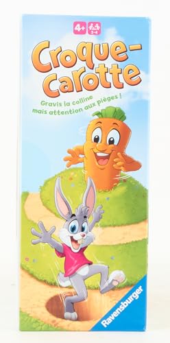 Ravensburger - Croque Carotte - Jeu de société - Enfants et Parents - Jeu de parcours rigolo - De 2 à 4 Joueurs à partir de 4 ans - Mixte - 22223 - Version française, Noir