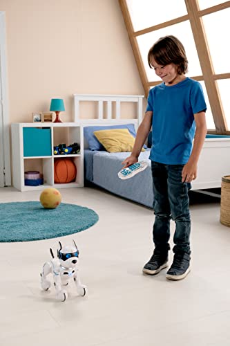 Lexibook Power Puppy - Mon Robot Chien Savant à dresser - Robot programmable avec télécommande, fonction dressage et contrôle gestuel, danse, musique, effets lumineux, rechargeable - DOG01