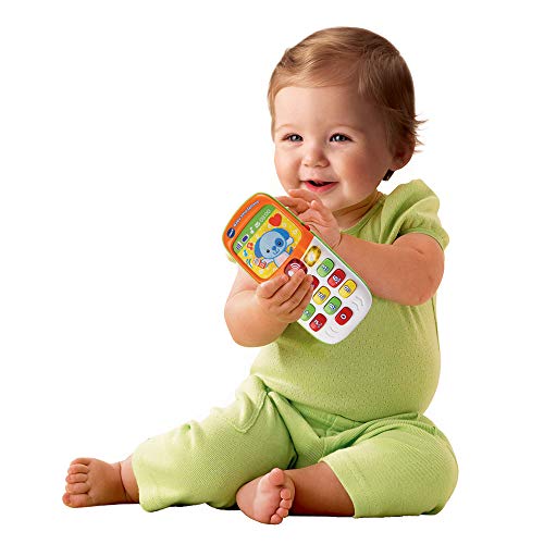 VTech - Baby Smartphone Bilingue Mixte, Téléphone Bébé, Jouet d'Éveil - Version FR, Brun, unique