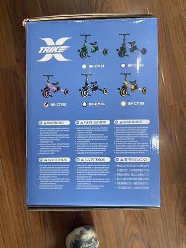 besrey Tricycle 7 en 1 pour Tout-Petits avec poignée de Direction pour 1 à 5 Ans, Tricycle Pliable pour Enfants,Vélo Draisienne,Vélo sans Pédale,Noir