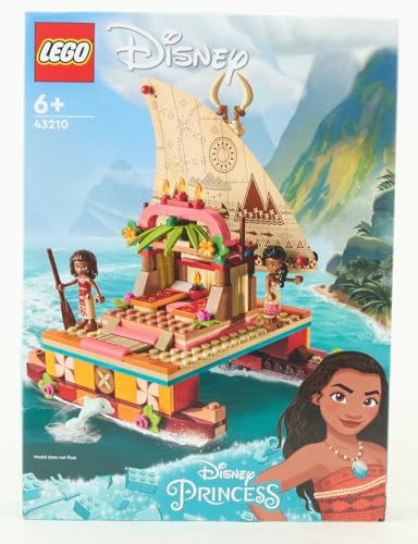 LEGO Disney Princesse Le Bateau d’Exploration de Vaiana - Jouet d'Activité et de Développement avec Mini-Poupée Sina et Figurine Dauphin - Idée Cadeau pour Garçons et Filles à Partir de 6 Ans 43210