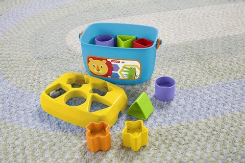 Fisher-Price Mon Trieur de Formes Jouet bébé, Boite avec 10 Blocs, pour Apprendre à Trier et à empiler, Couleurs Vives, 6 Mois et Plus, FFC84