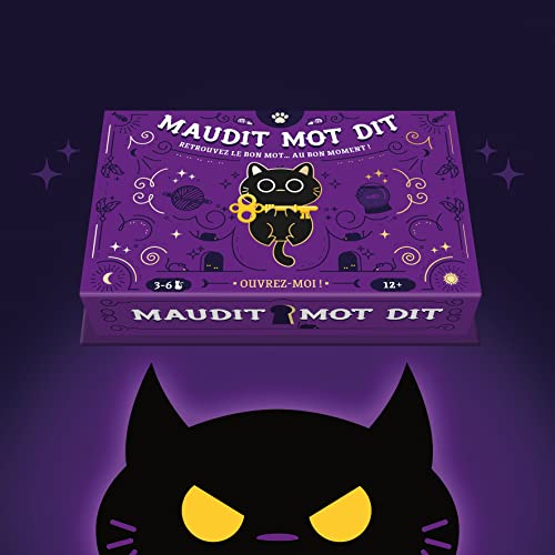 Asmodee Cocktail Games - Maudit Mot Dit - Jeu d' Ambiance et Devinettes - Jeu de Société pour Adultes & Enfants dès 12 ans - Rires Garantis en Soirées - 3 à 6 joueurs - 30 min - Version Française