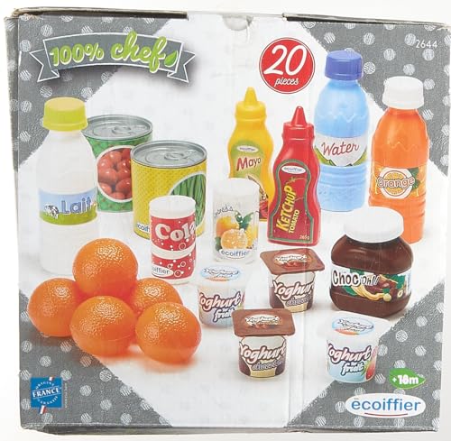Jouets Ecoiffier - 2644 - Pack Drive 100 % Chef - Imitations d'aliments pour enfants - 20 pièces - Dès 18 mois - Fabriqué en France