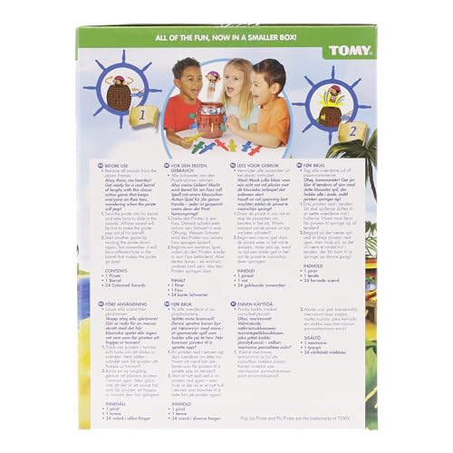 TOMY Officiel - Pic Pirate Jeux de Société pour Enfants, Jouet pour Noël,Jouet Enfant 4 ans, Jeu Rigolo pour Groupes, Cadeau Anniversaire Idéal, Jeux 4 ans+