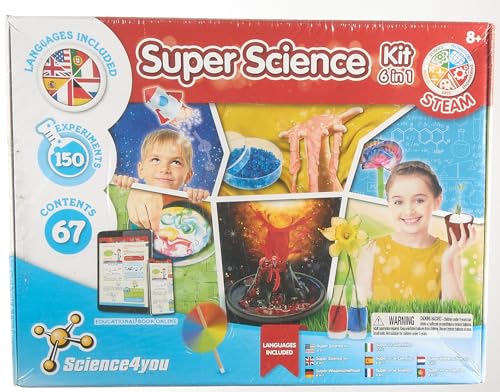 Science4you - Super Kit Scientifique pour Enfants +8 Ans - 150 Experiences Scientifiques et Activités Manuelles: Laboratoire de Chimie et Kit Volcan, Kits Éducatifs et Jeux Science Enfant 8-12 Ans