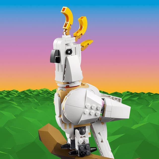 LEGO Creator 3-en-1 31133 Le Lapin Blanc, Jouet avec Animaux, Dont Figurines de Poisson, Phoque et Perroquet, Construction pour Enfants Dès 8 Ans