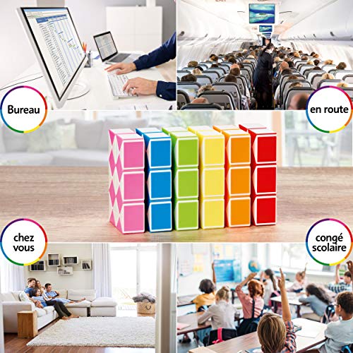 CUBIDI® Magic Snake Cube | Jouet de Poche pour Les Enfants de 4 à 8 Ans | Cadeau Anniversaire Enfants invites | Cadeau pour élèves - 24 Blocs | 2,3 mm x 1,8 mm | Jaune