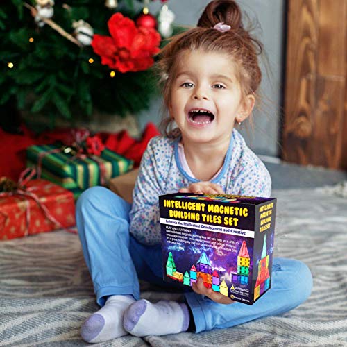Desire Deluxe Ensemble de Blocs et Briques Magnétiques de Construction - Jouet éducatif pour Enfants, Filles et garçons 3, 4, 5, 6, 7 Ans - Jeux d'apprentissage de Construction 57 pièces
