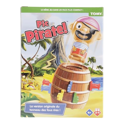 TOMY Officiel - Pic Pirate Jeux de Société pour Enfants, Jouet pour Noël,Jouet Enfant 4 ans, Jeu Rigolo pour Groupes, Cadeau Anniversaire Idéal, Jeux 4 ans+
