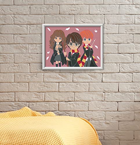 Ravensburger – Numéro d’Art format 18x24cm – Portrait de groupe / Harry Potter – Loisir créatif – Kit de peinture par numéros – Activité détente et créative – Dès 7 ans – 20014 – Version française